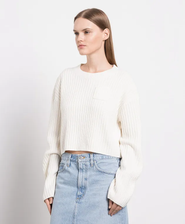 Helmut Lang White sweater in a pattern