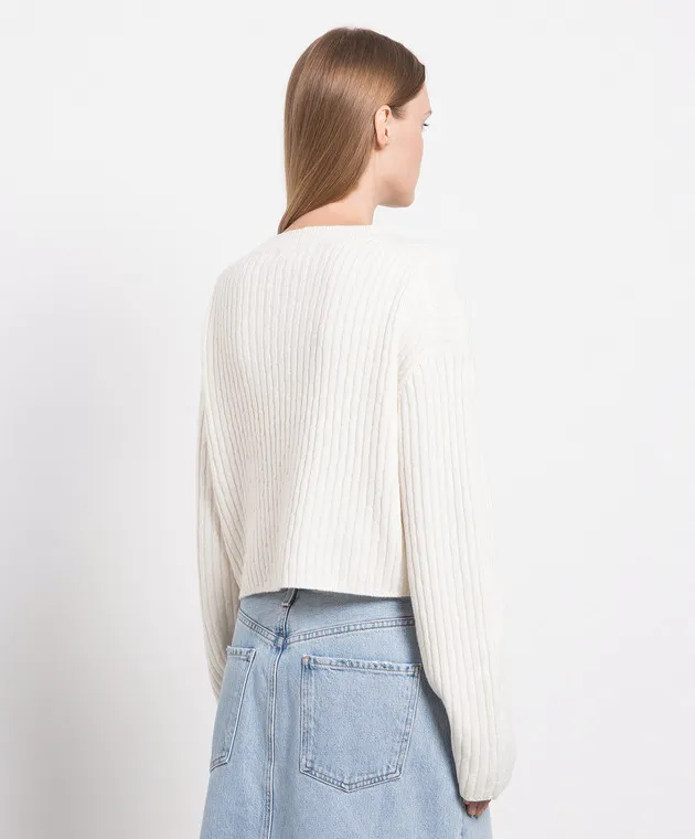 Helmut Lang White sweater in a pattern