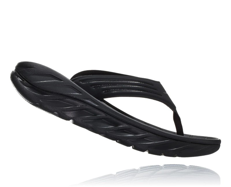 HOKA hombre ORA RECOVERY FLIP BLACK / DARK GULL GRAY