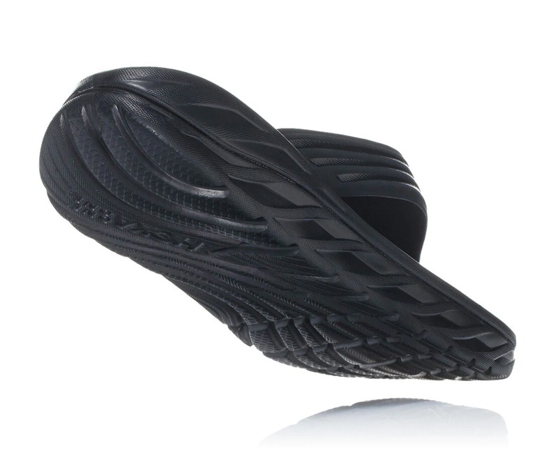 HOKA hombre ORA RECOVERY FLIP BLACK / DARK GULL GRAY