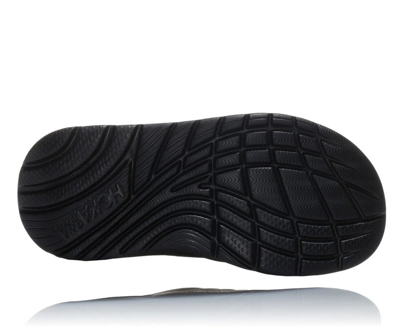 HOKA hombre ORA RECOVERY FLIP BLACK / DARK GULL GRAY