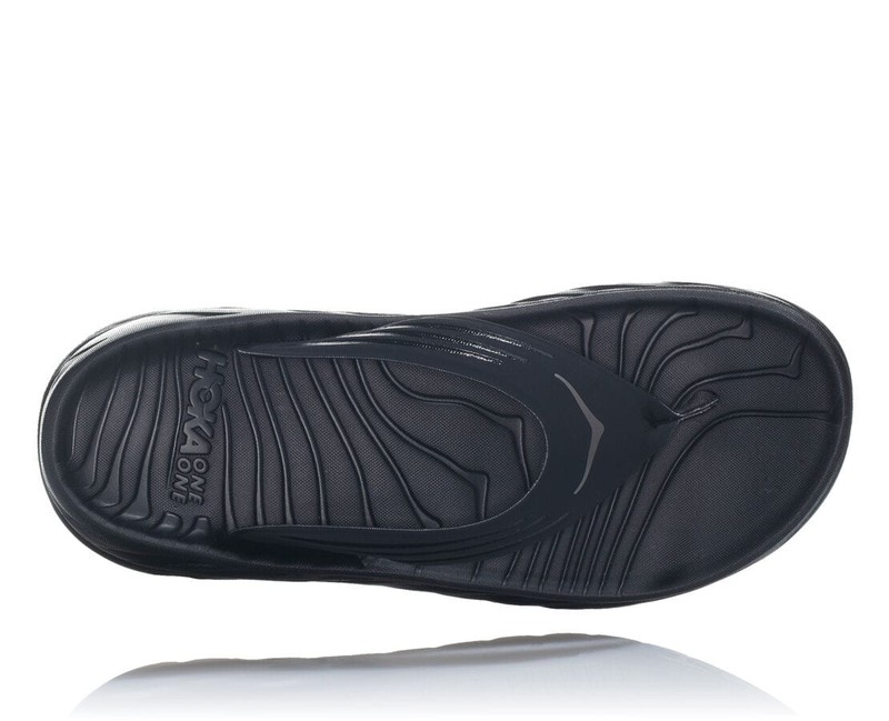 HOKA hombre ORA RECOVERY FLIP BLACK / DARK GULL GRAY