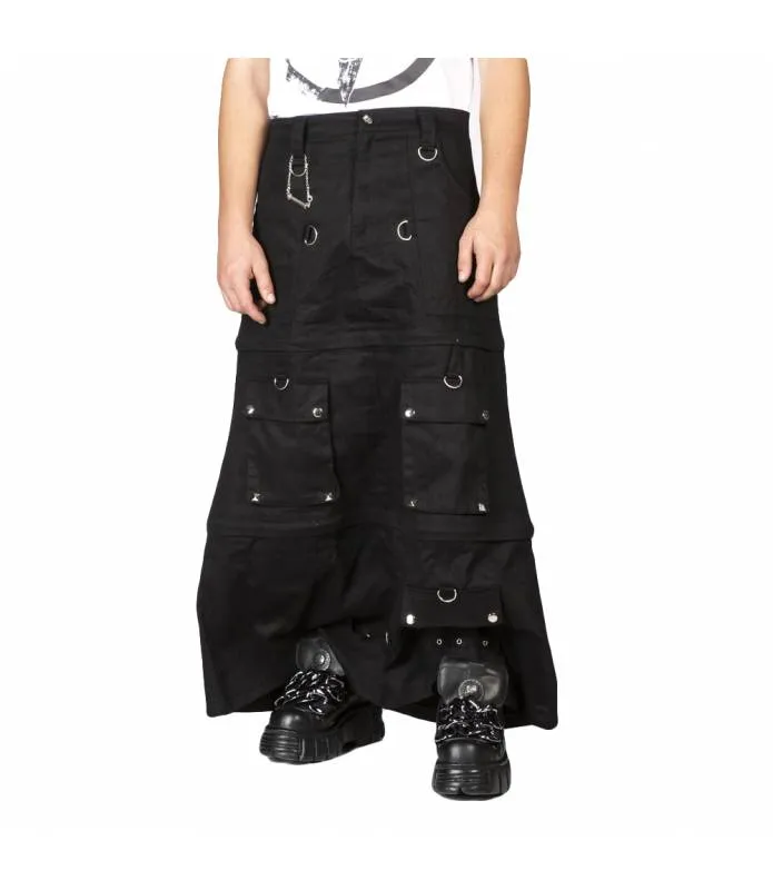 KILT HOMBRE NEGRO TRES LARGOS MEN BLACK NEW ROCK ORIGINAL W-KILT001-S1