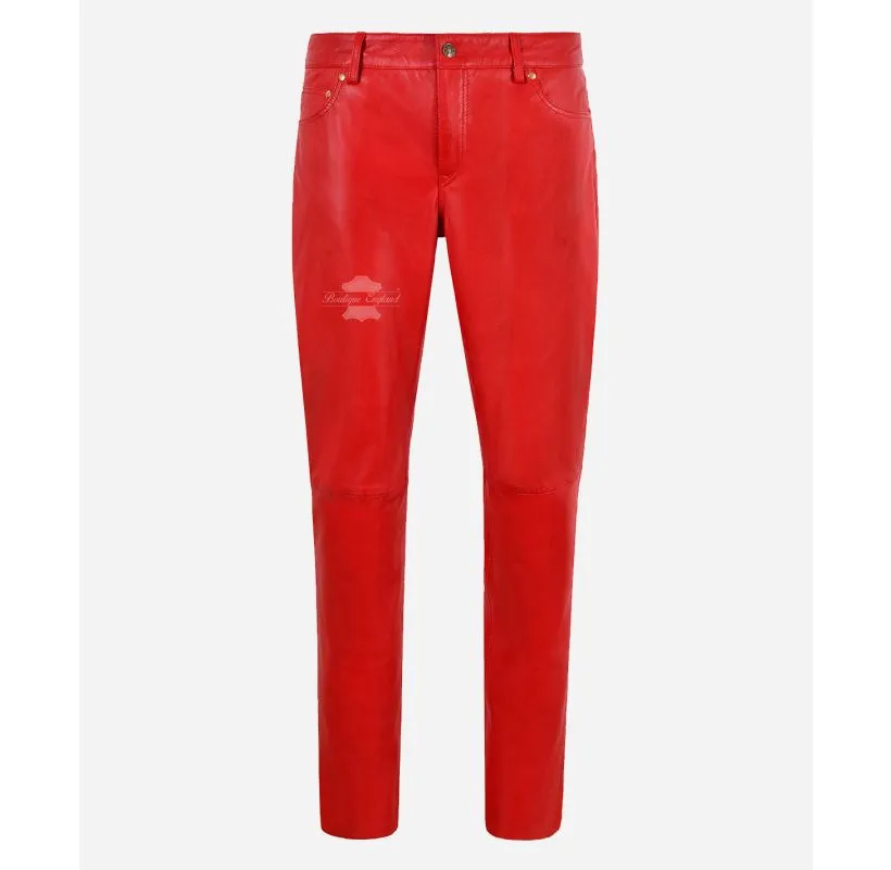 Ladies Leather Pants Soft Leather Jeans Style Casual Leather Pants