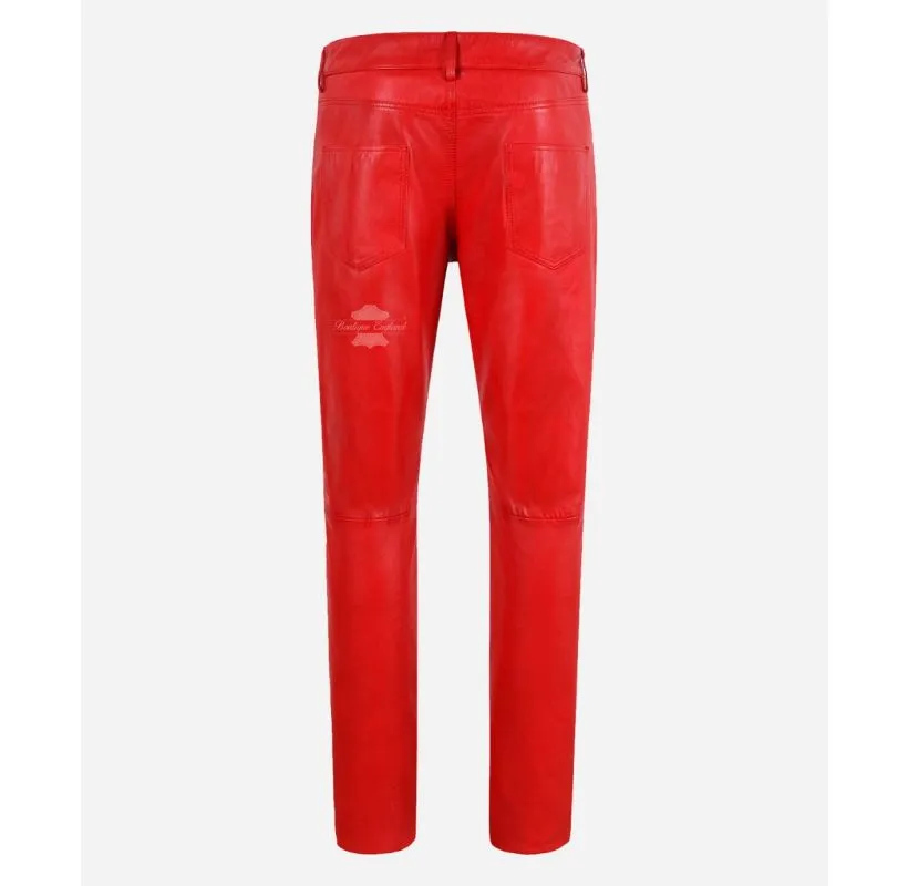 Ladies Leather Pants Soft Leather Jeans Style Casual Leather Pants