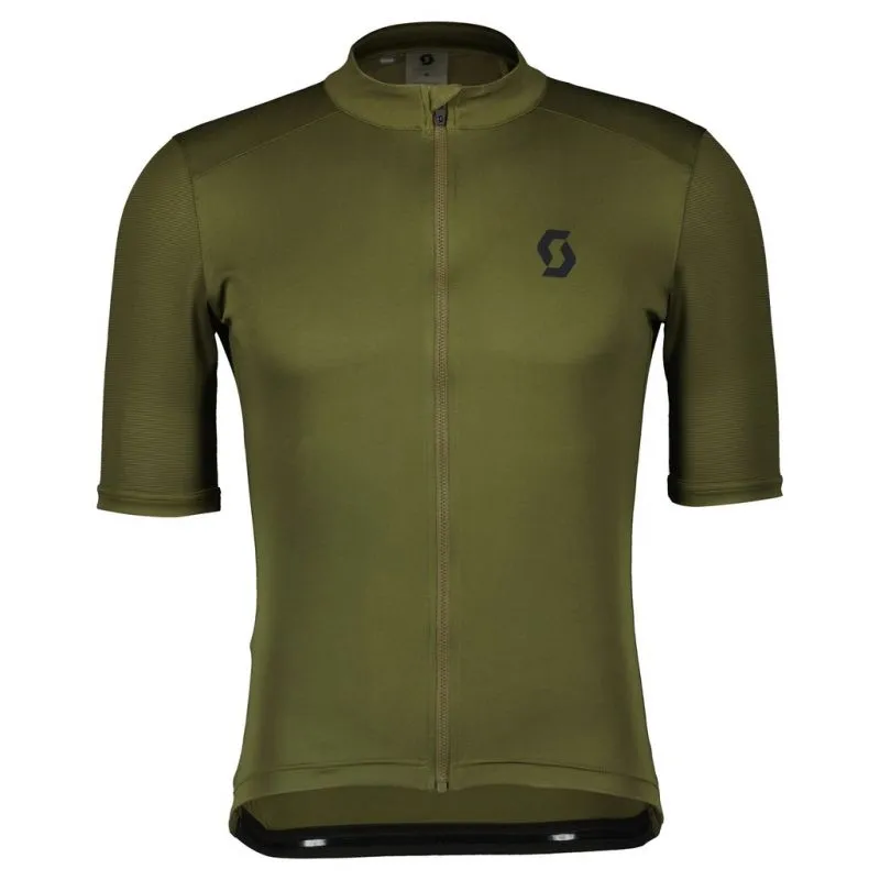 Maillot ciclismo manga corta Scott Shirt Endurance 10 Hombre (Verde abeto/Negro)