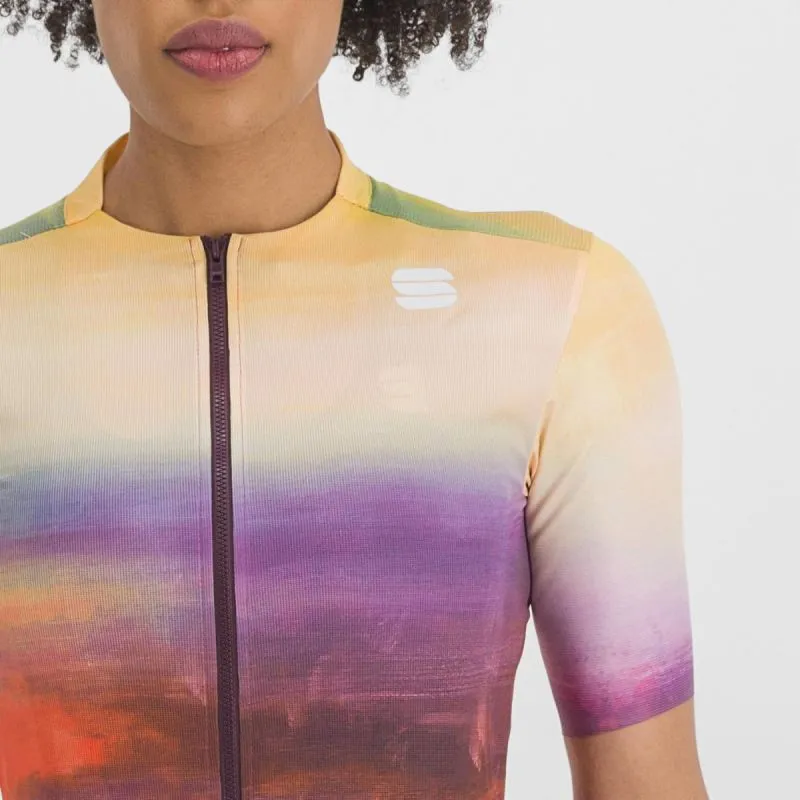 Maillot ciclismo SPORTFUL JERSEY SUPERGIARA FLOW (CARMINE ROSE YELLOW Mujer)