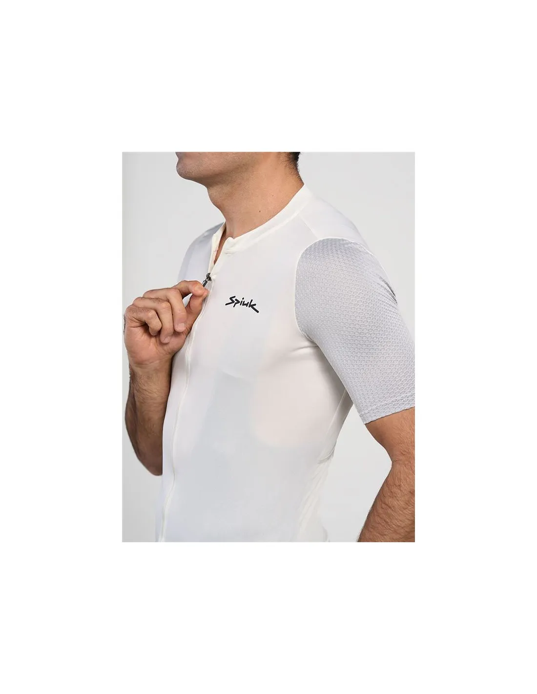 Maillot de ciclismo Spiuk MC Anatomic Hombre Blanco Perla