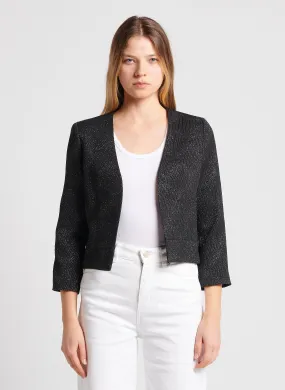 MAISON 123 NEIL - Chaqueta corta bordada en negro