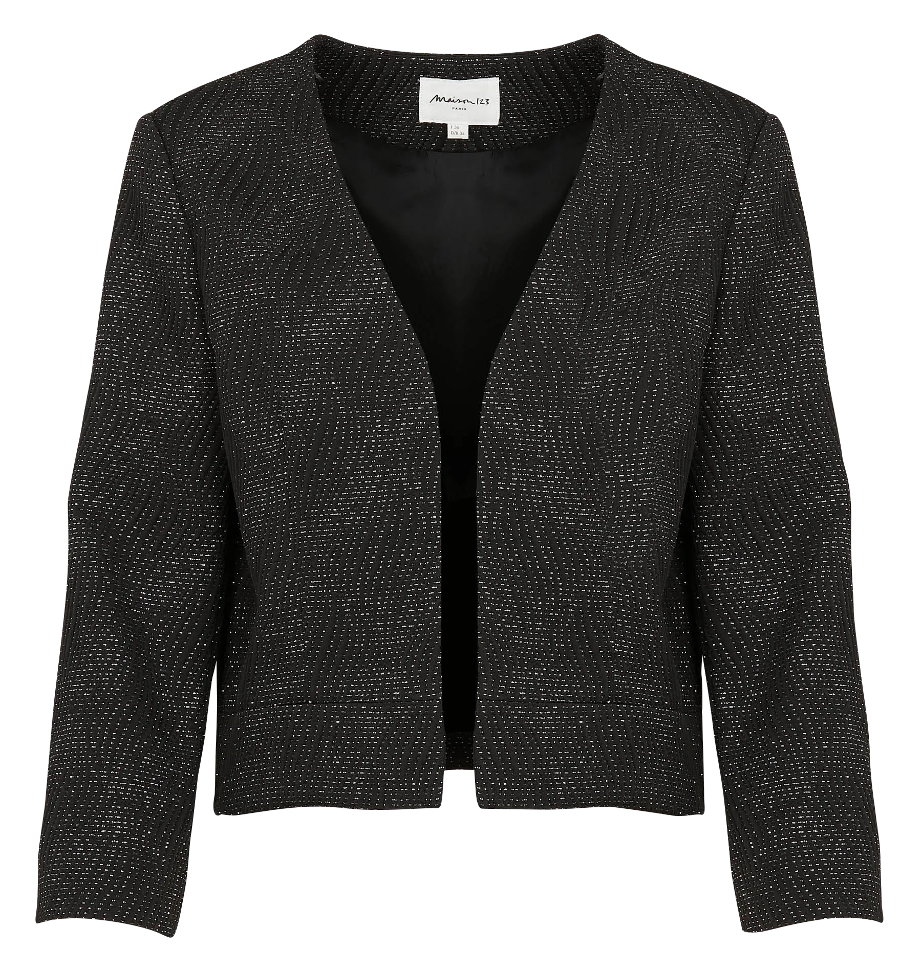 MAISON 123 NEIL - Chaqueta corta bordada en negro