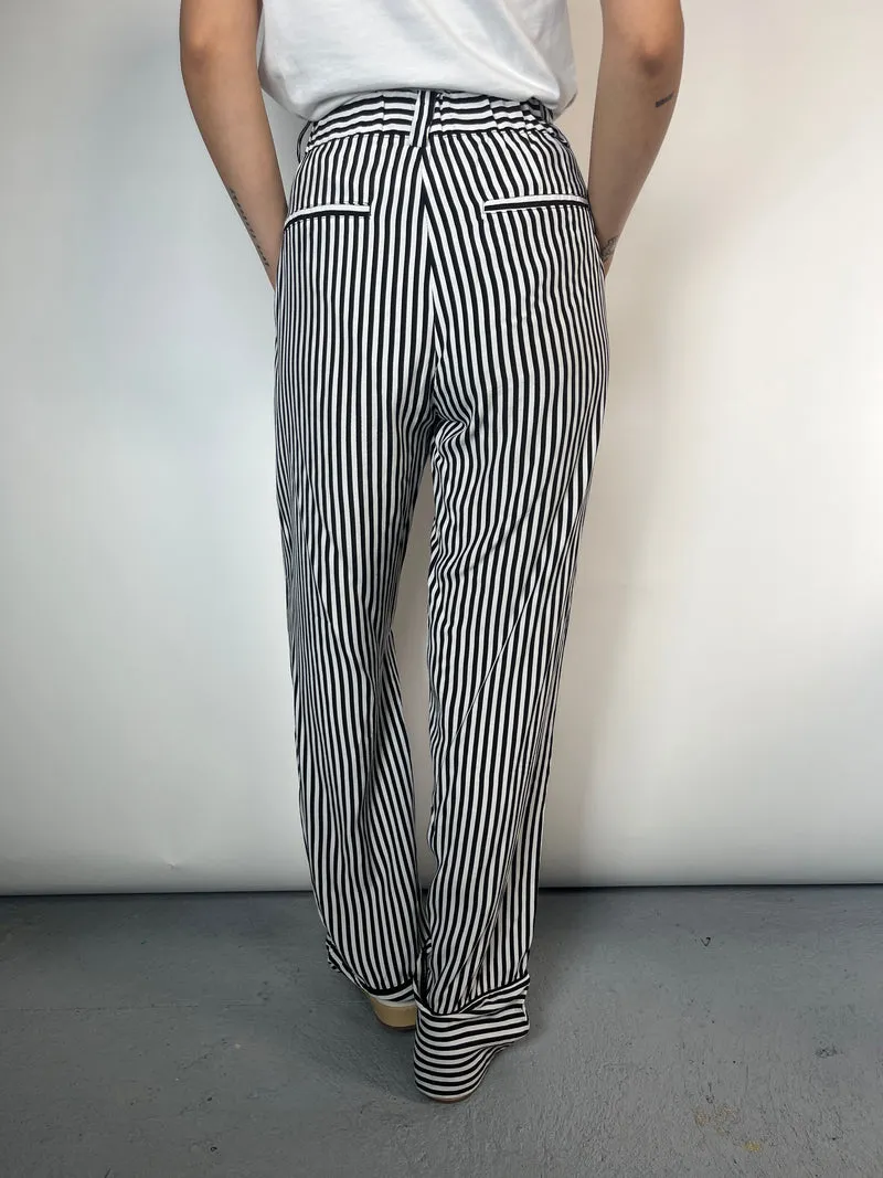 MANGO Pantalón Rayas