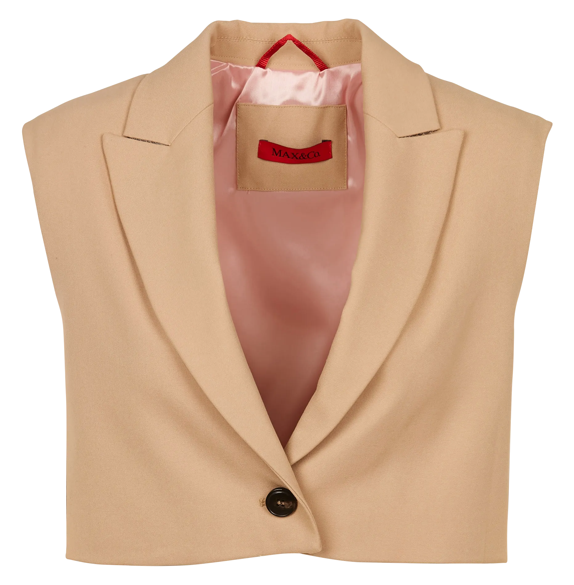 MAX&Co. SIBARI - Chaqueta corta recta con cuello sastre en beige