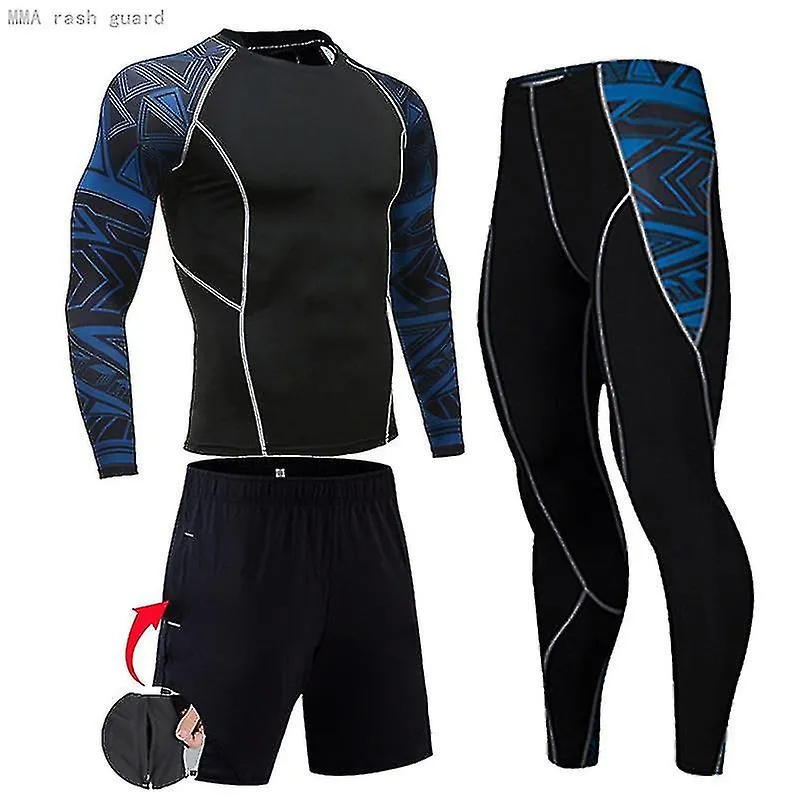 Men's Compression Sportswear Suits Gym Tights Training Clothes Workout