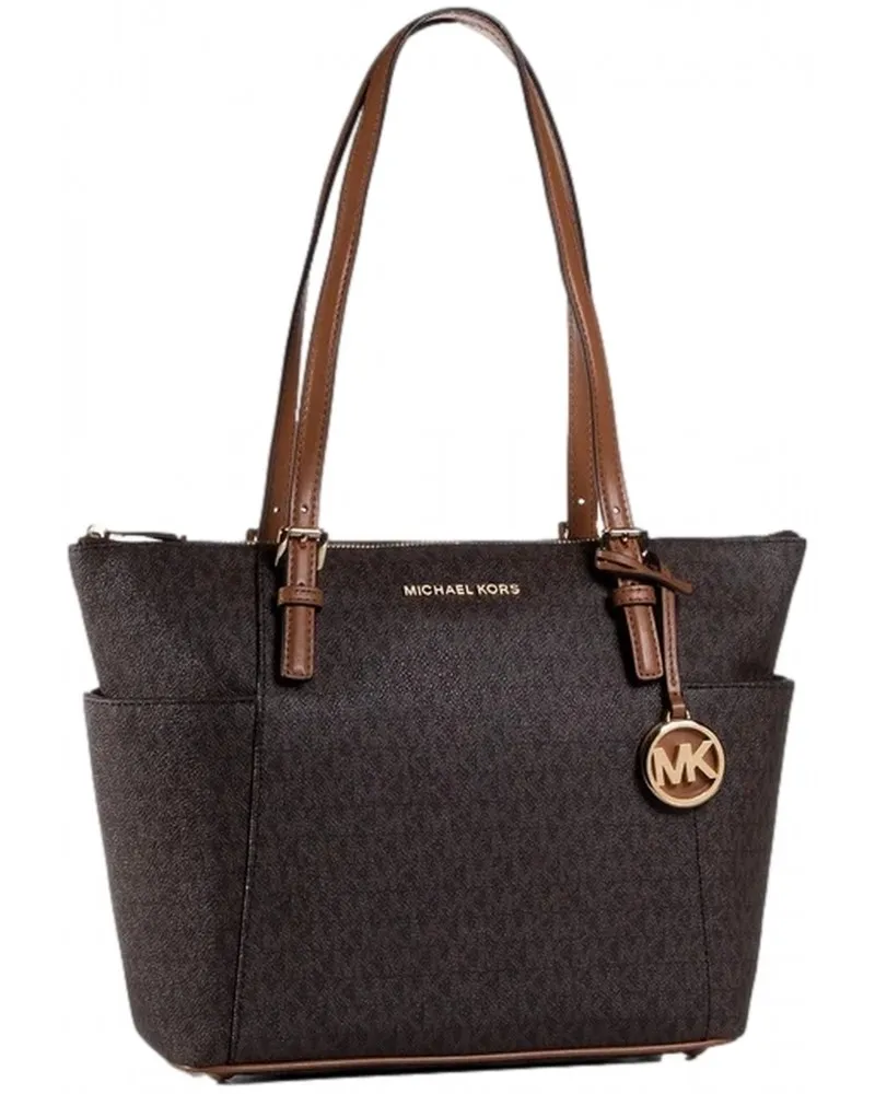 MICHAEL KORS - Bolso Jet Set Item Tote con Logos Color Marrón