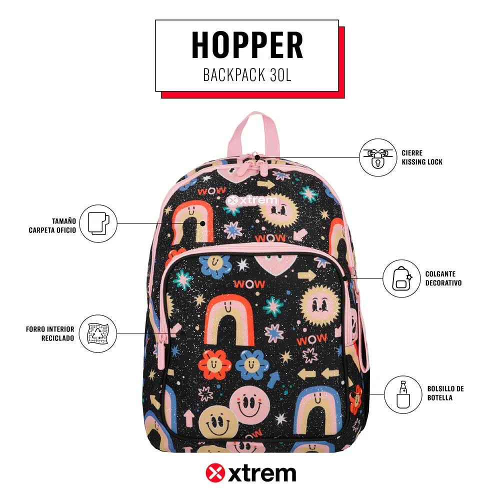 Mochila Xtrem Hopper 5XT Arcoíris Negro