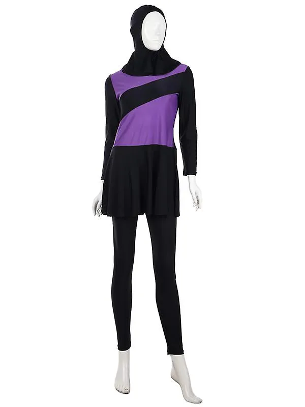 Muslim Bukini Islamic Swim Wear Burkini Mujer Traje de baño manga larga Modesto Traje de baño Costura Maillot De Bain Hijab Traj