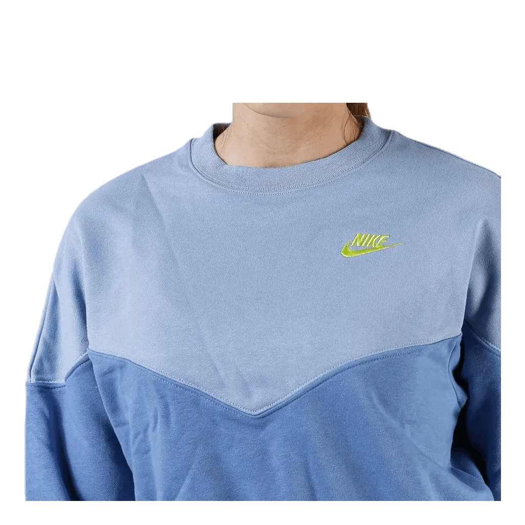 Nike Heritage Fleece Crew Blue