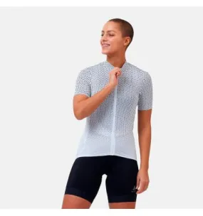 Odlo Collar Full Zip Zeroweig (blanco - negro) maillot de ciclismo para mujer