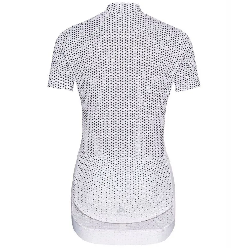 Odlo Collar Full Zip Zeroweig (blanco - negro) maillot de ciclismo para mujer