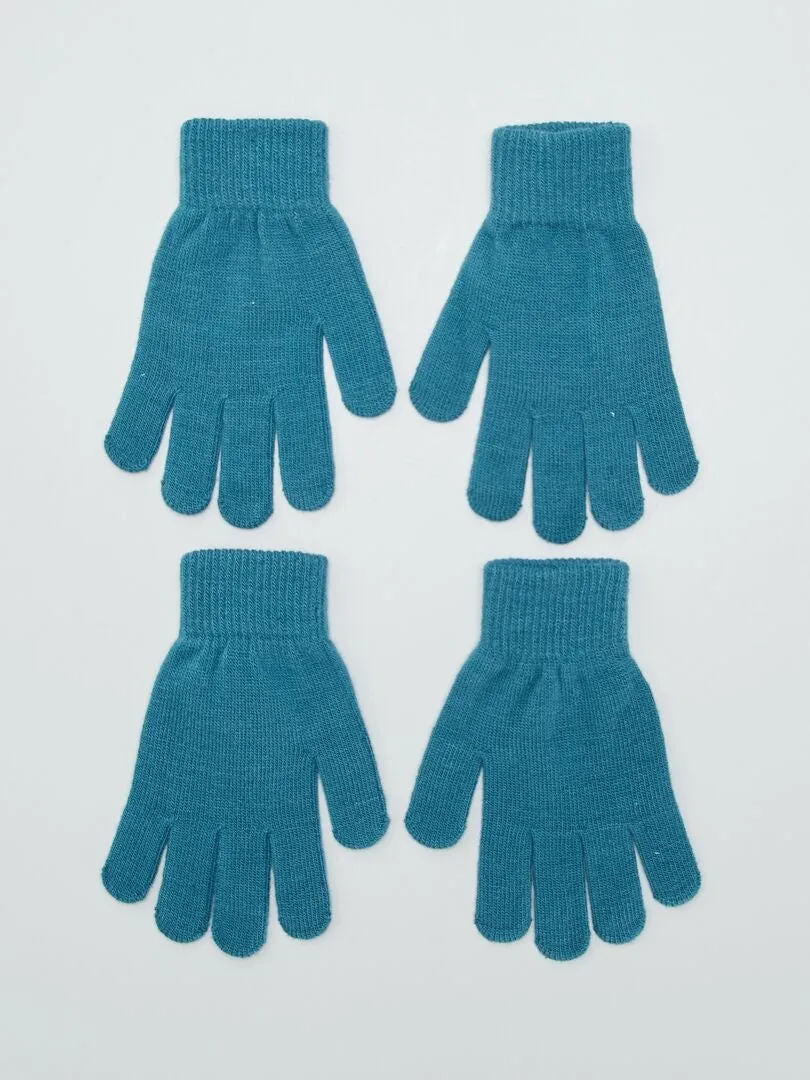 PACK DE 2 PARES DE GUANTES  AZUL