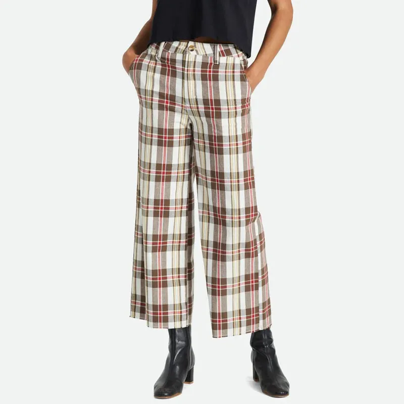 Pantalón Brixton: Victory Wide Leg Pant (Off Wht Dark Earth)