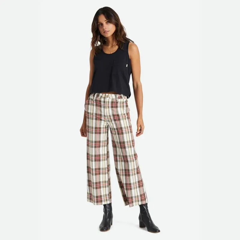 Pantalón Brixton: Victory Wide Leg Pant (Off Wht Dark Earth)