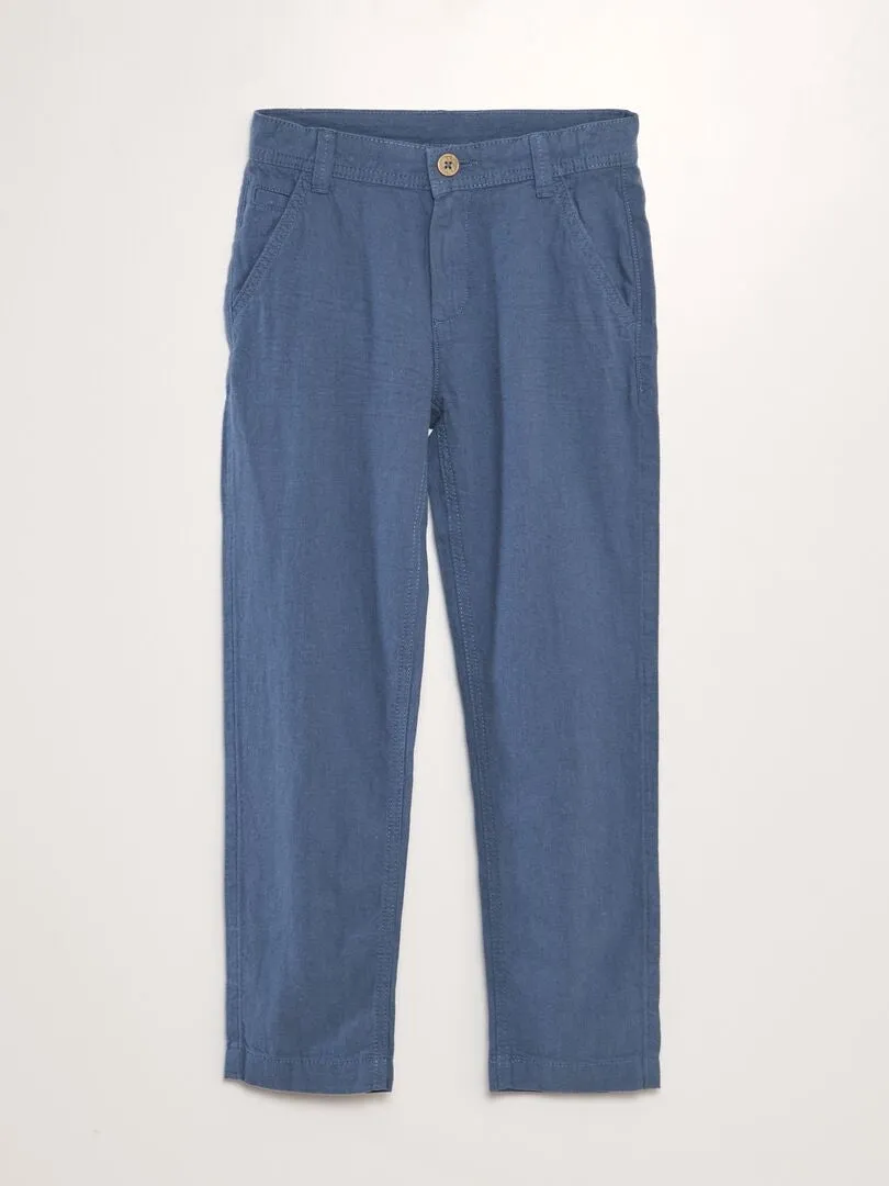 Pantalón chino ligero - AZUL