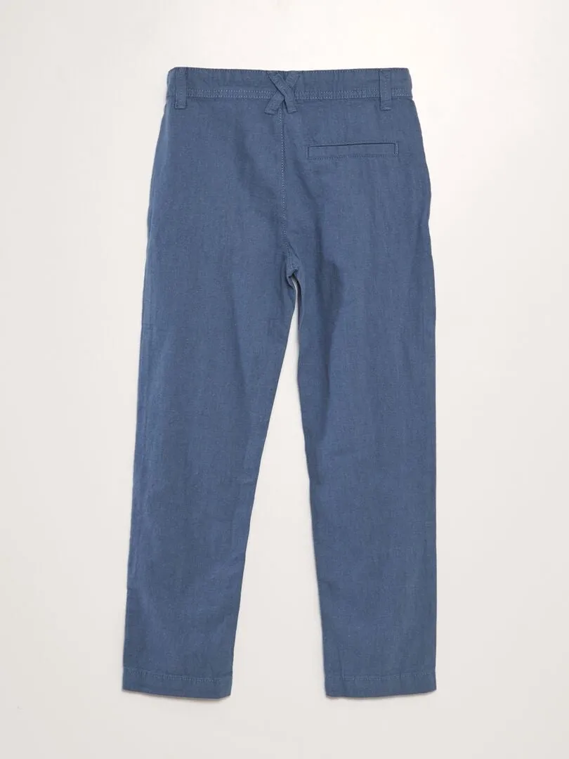 Pantalón chino ligero - AZUL