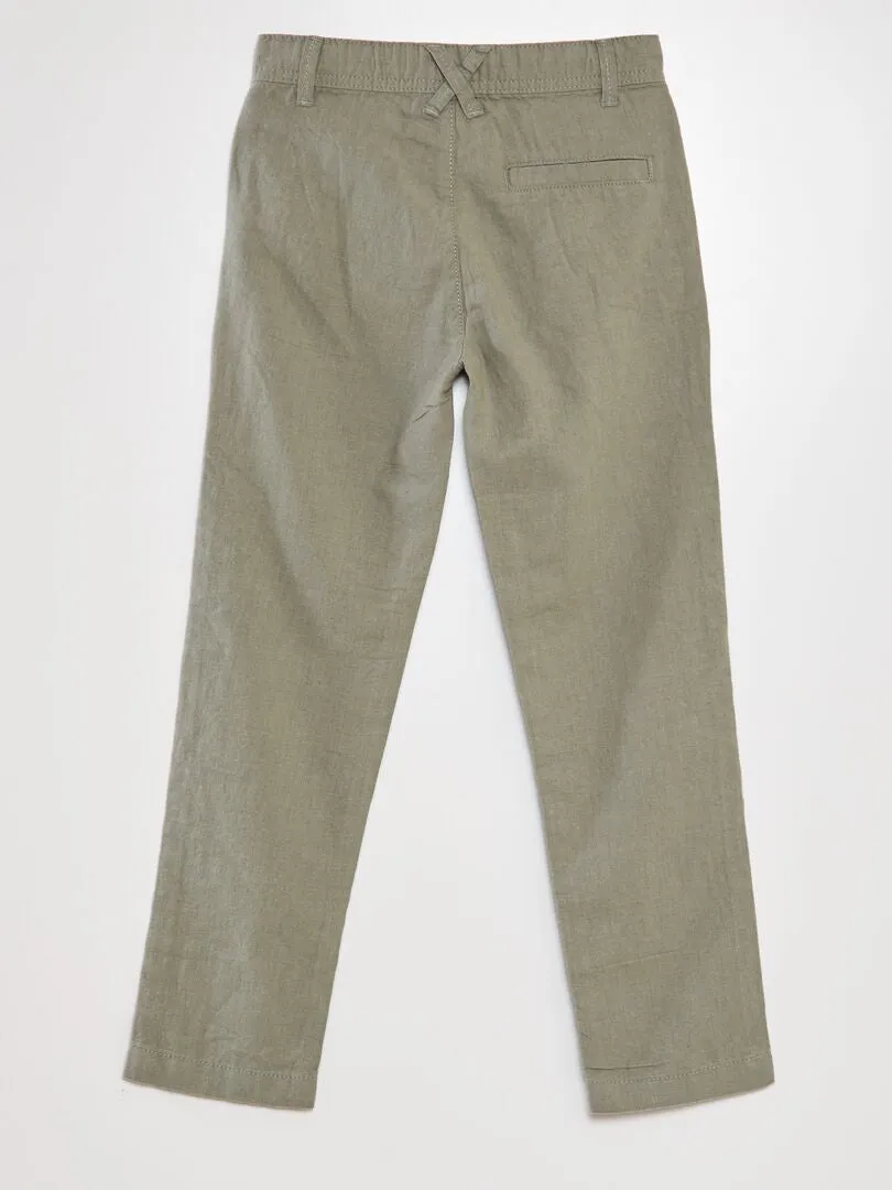 Pantalón chino ligero - VERDE