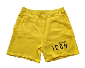 Pantalón corto de hombre DSQUARED2 S79MU0005 amarillo-negro Talla XXL