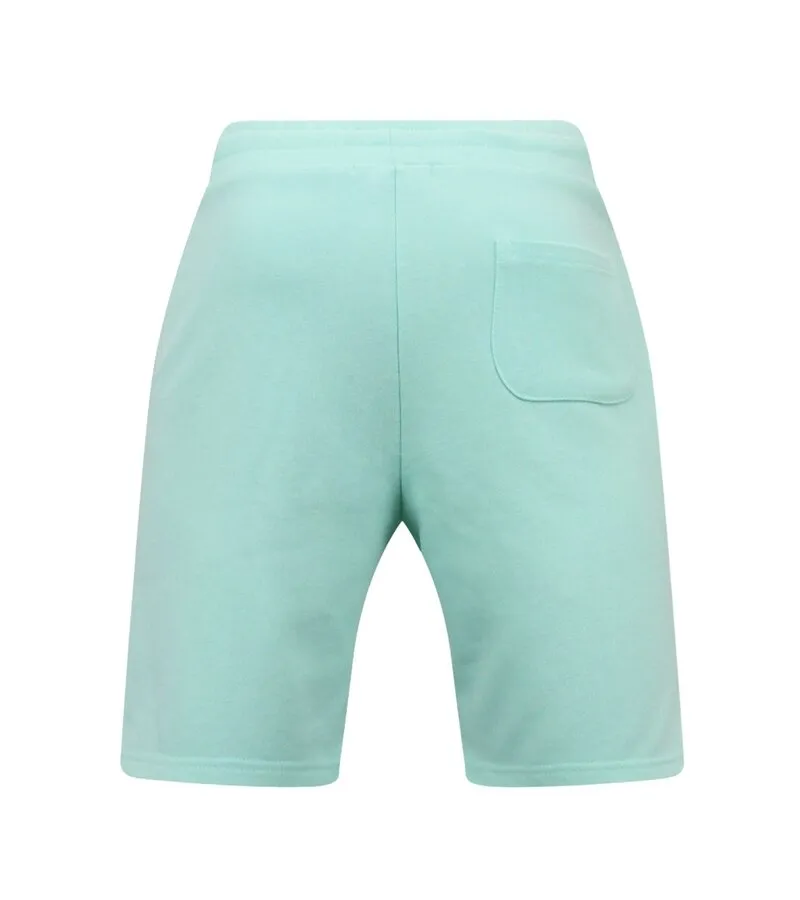 Pantalón corto hombre jogging tejido - verde claro