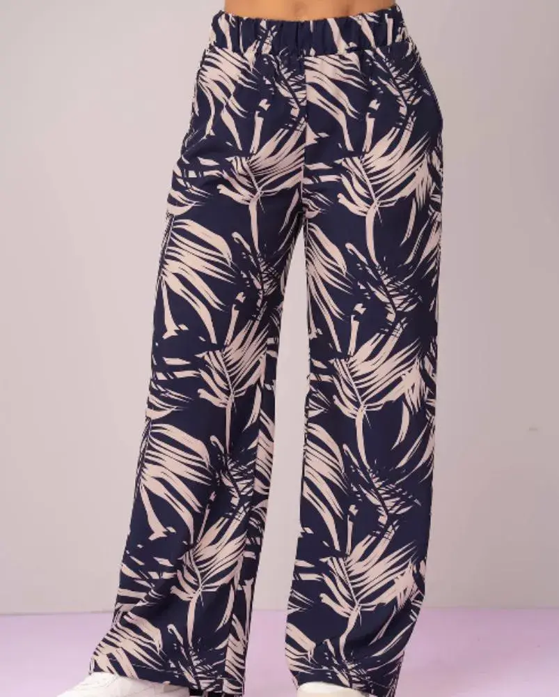 Pantalón estampado bota ancha