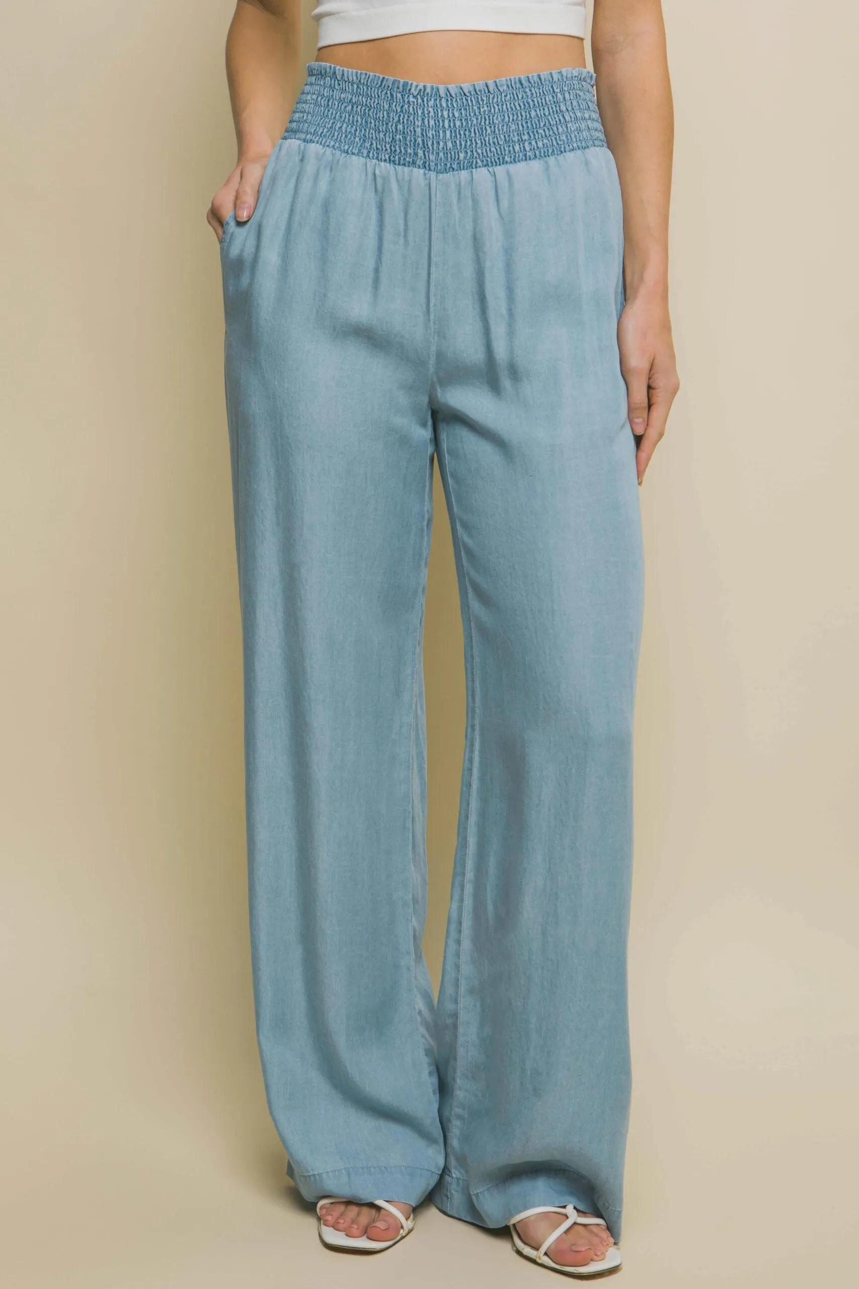 Pantalón tipo palazzo en Tencel