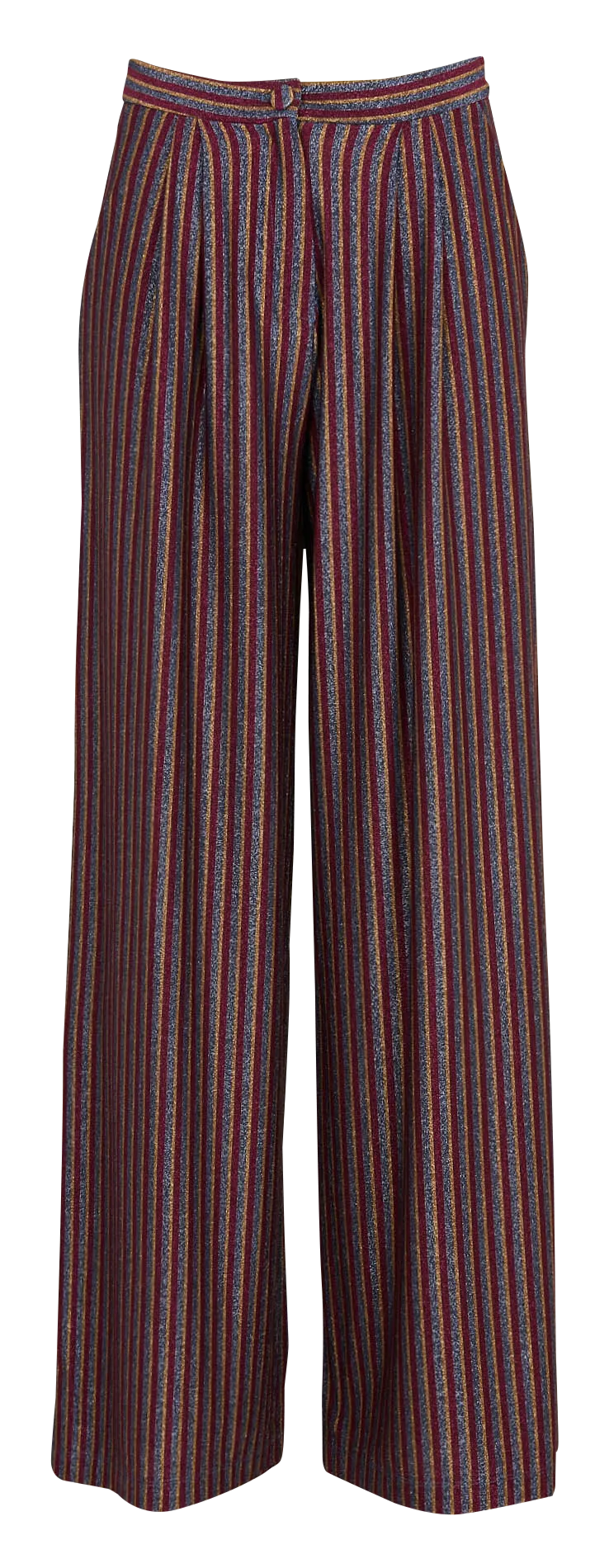 PATRICE - Pantalón ancho con efecto metalizado en multicolor