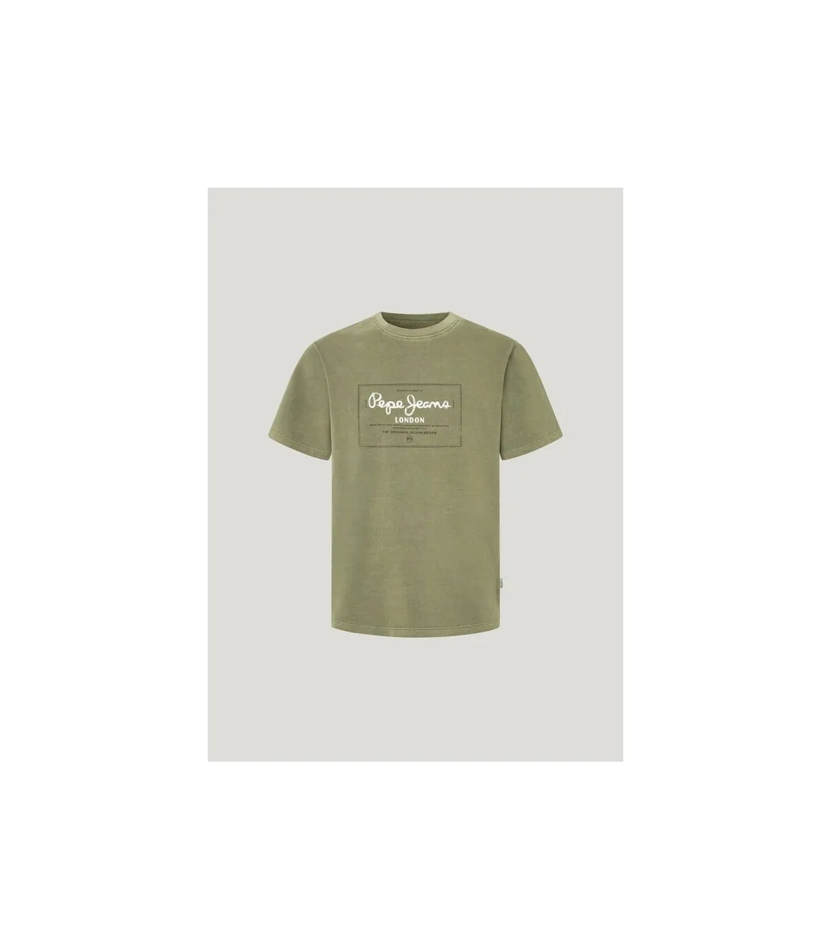 Pepe Jeans Camiseta logo estampado fit regular Hombre safari green