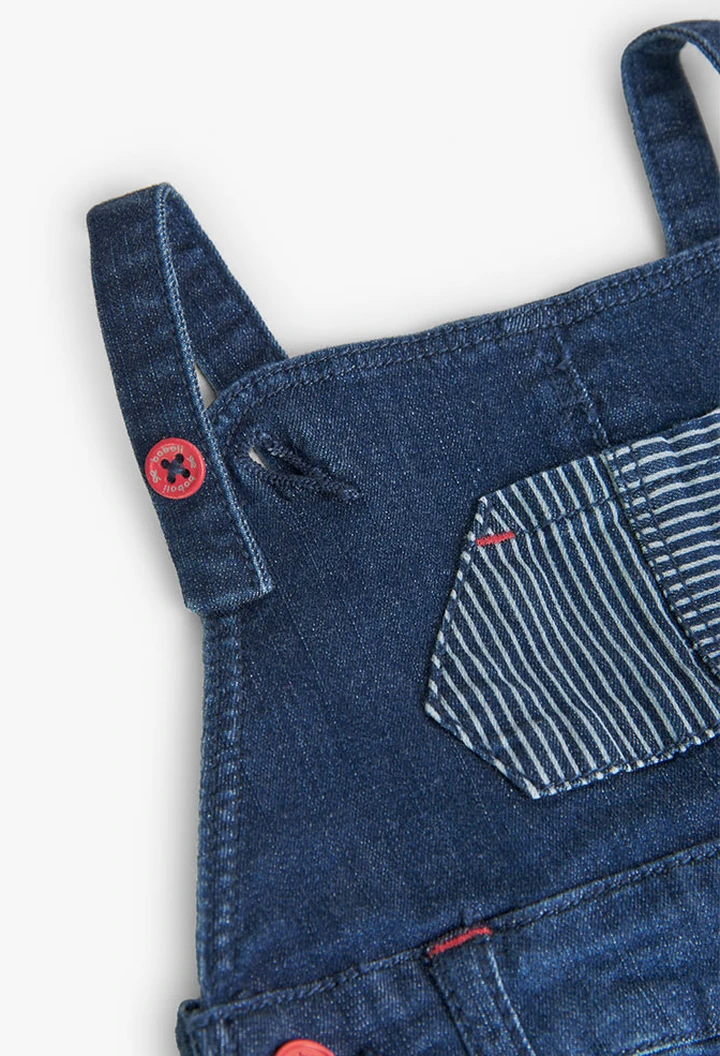 Pichi denim elástico de bebé niña en azul