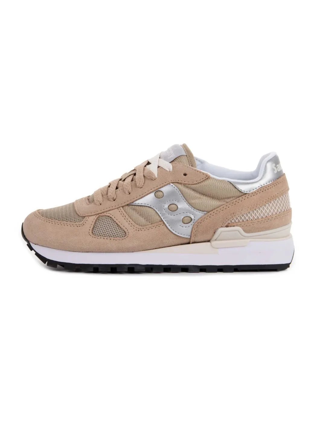 SAUCONY - Zapatillas beige y plata Shadow Original Mujer