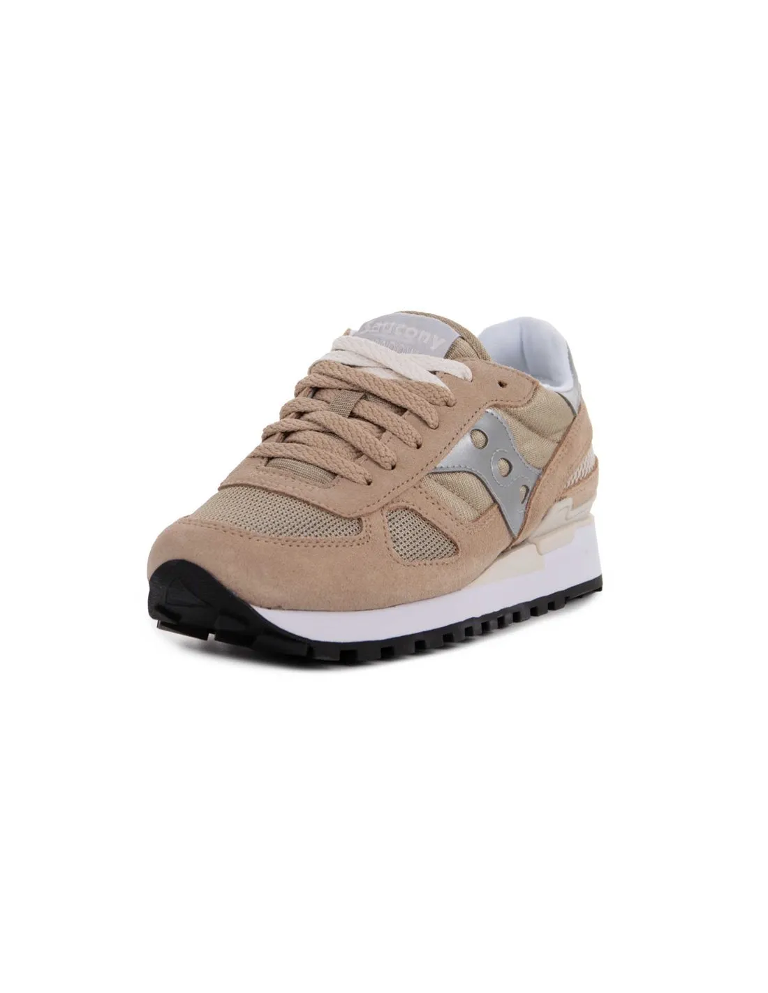 SAUCONY - Zapatillas beige y plata Shadow Original Mujer