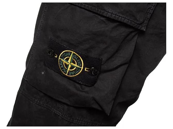 Stone Island ISLA DE LA PIEDRA, pantalón tipo RE T negro 