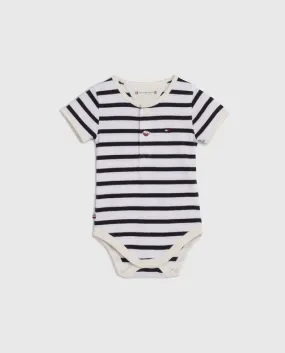 Tommy Hilfiger Body de bebé niño de manga corta  y logo Tommy