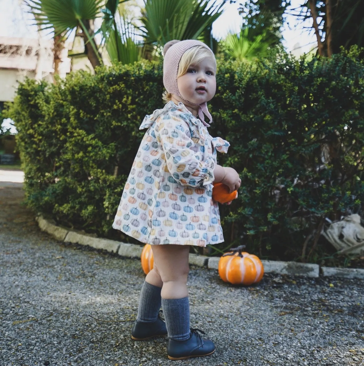 Vestido bebé niña coleccion Calabazas de José Varón