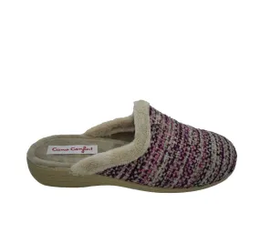 ZAPATILLA CANO CONFORT 38423 PANTUFLA MUY CÓMODA ESTILO ZUECO PANTUFLA DE CASA PARA MUJER ADELE LILA 27517