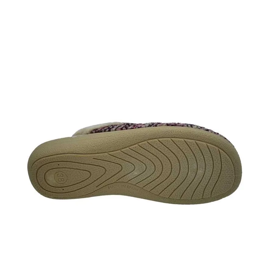 ZAPATILLA CANO CONFORT 38423 PANTUFLA MUY CÓMODA ESTILO ZUECO PANTUFLA DE CASA PARA MUJER ADELE LILA 27517