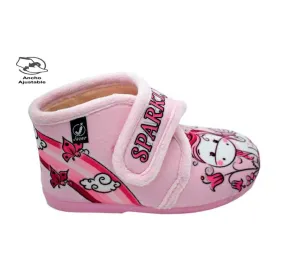 ZAPATILLA JAVER 1-136 MUY CÓMODA PANTUFLA DE CASA PARA NIÑAS VELCRO UNICORNIO ALAS ROSA 26428