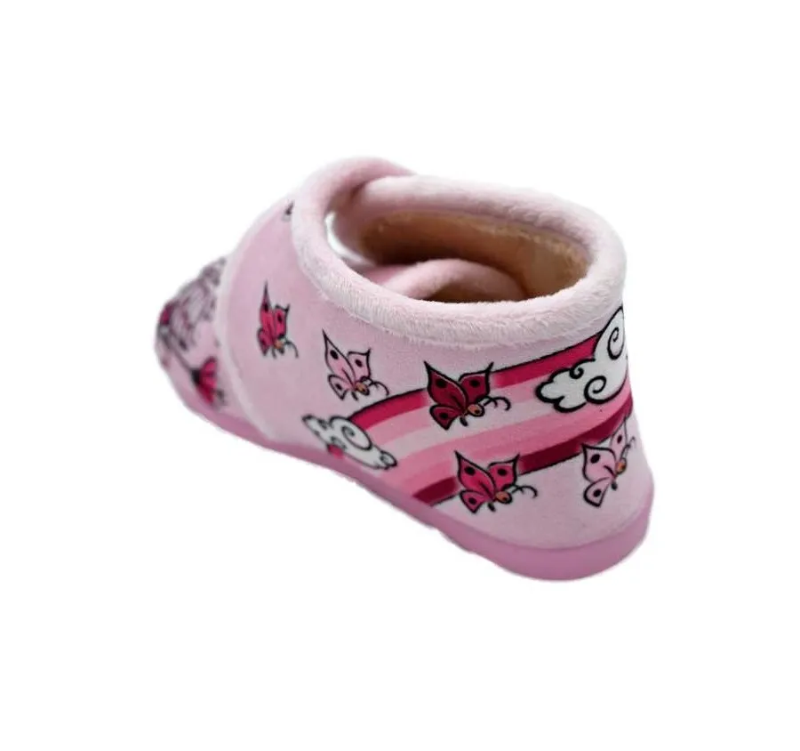 ZAPATILLA JAVER 1-136 MUY CÓMODA PANTUFLA DE CASA PARA NIÑAS VELCRO UNICORNIO ALAS ROSA 26428