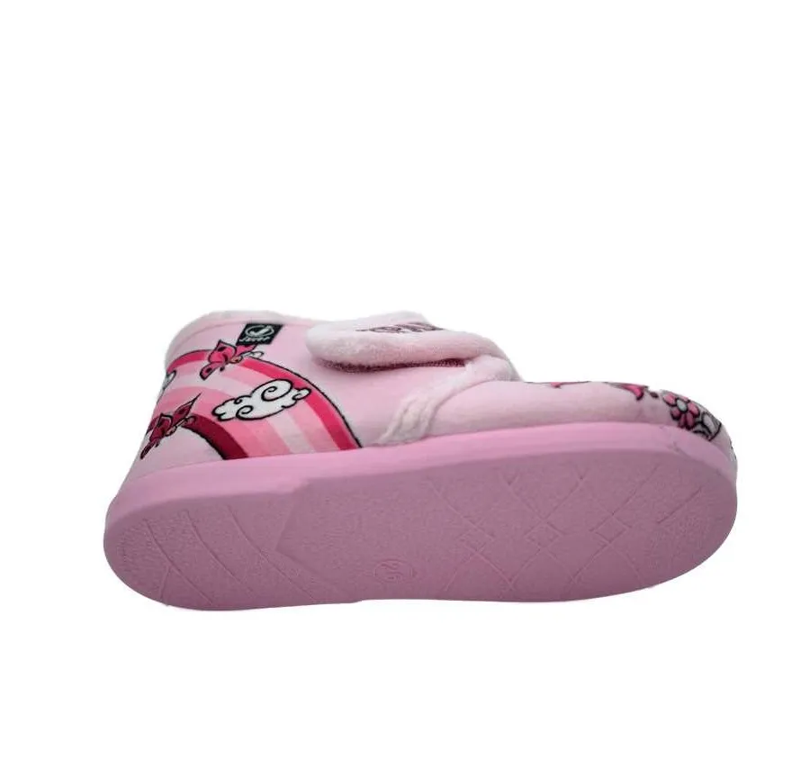 ZAPATILLA JAVER 1-136 MUY CÓMODA PANTUFLA DE CASA PARA NIÑAS VELCRO UNICORNIO ALAS ROSA 26428