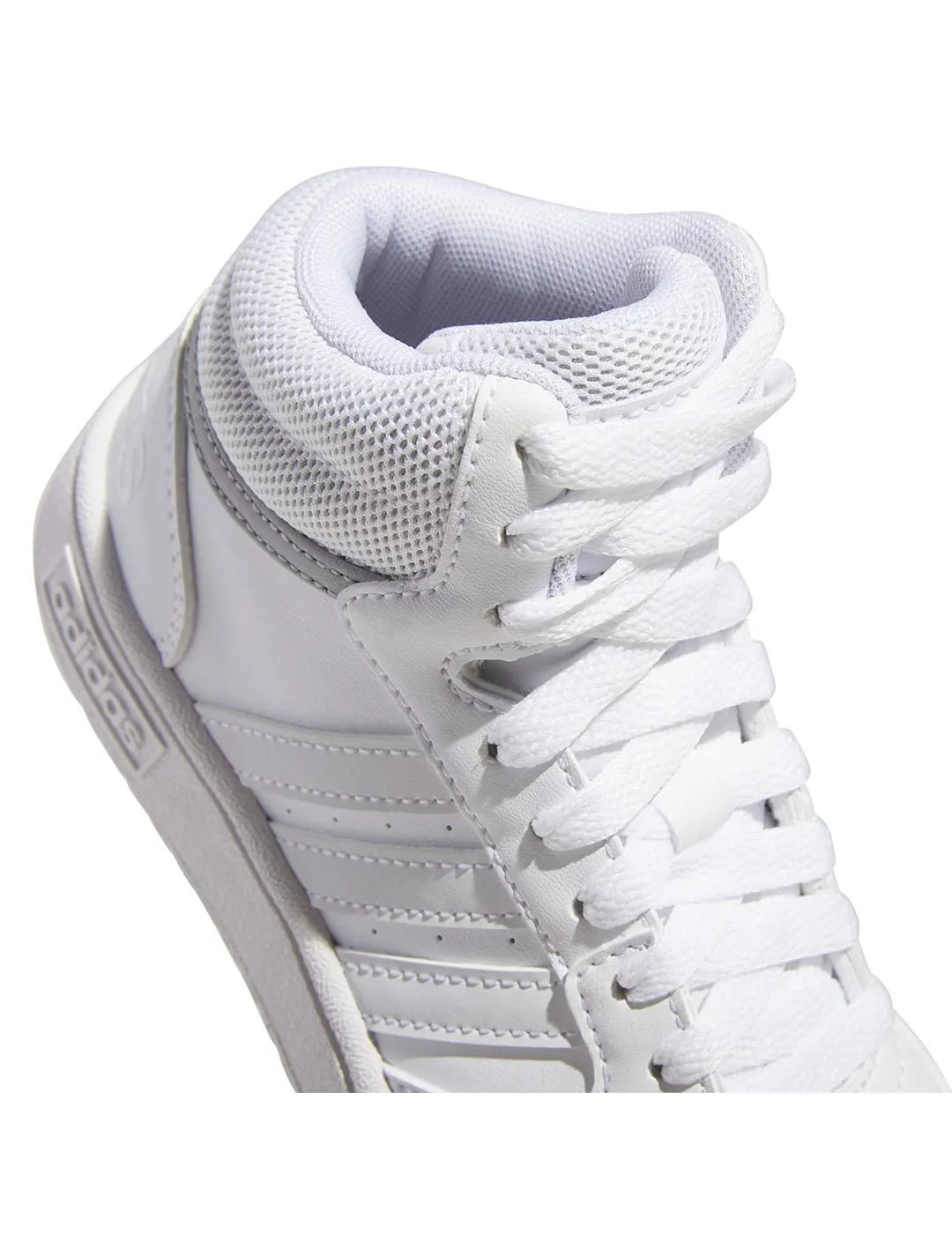 Zapatilla Junior adidas Hoops Mid 3.0 Blanco