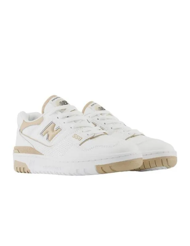 Zapatilla New Balance BB550BT en Blanco y Camel Unisex