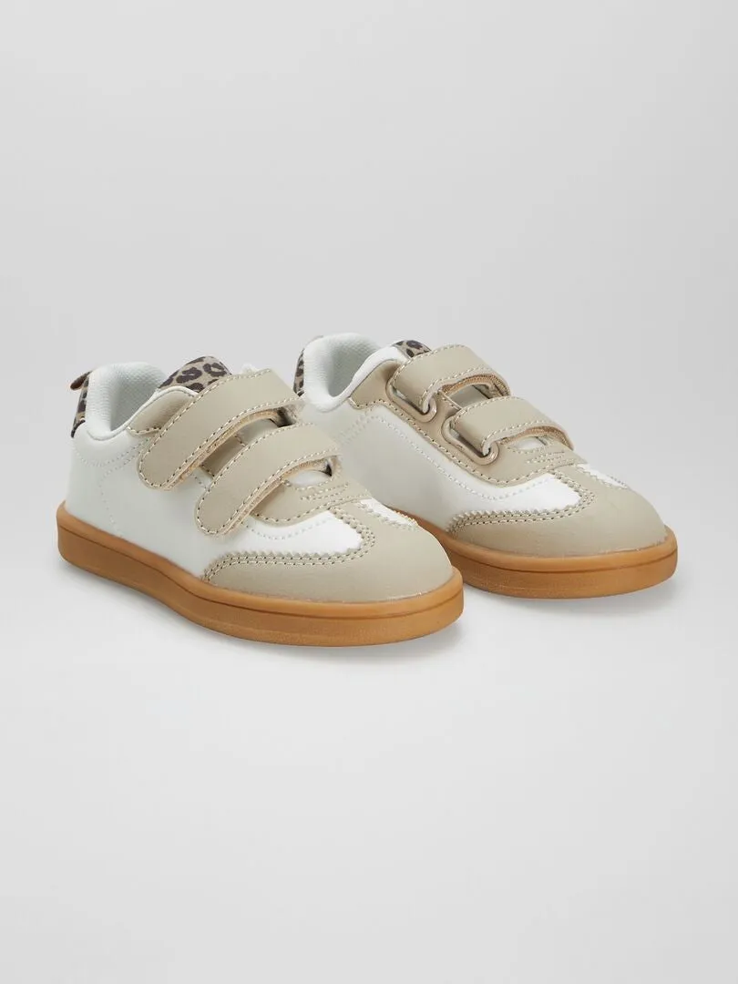 Zapatillas bajas con velcros - blanco