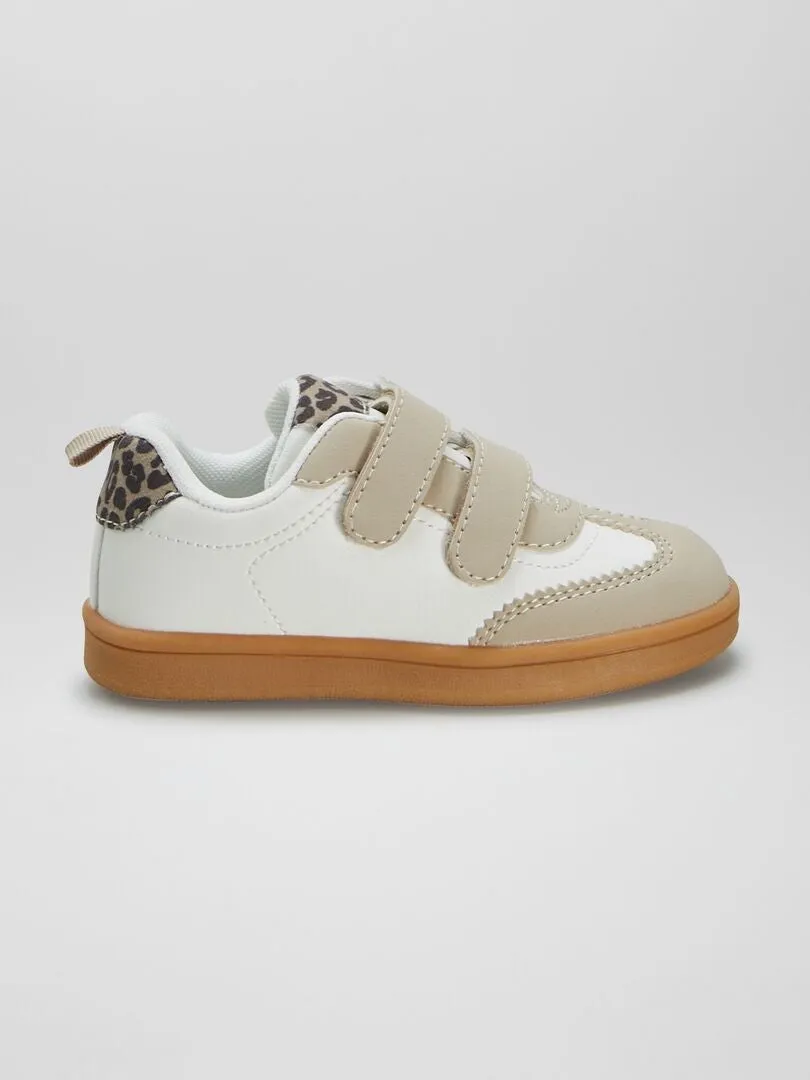 Zapatillas bajas con velcros - blanco